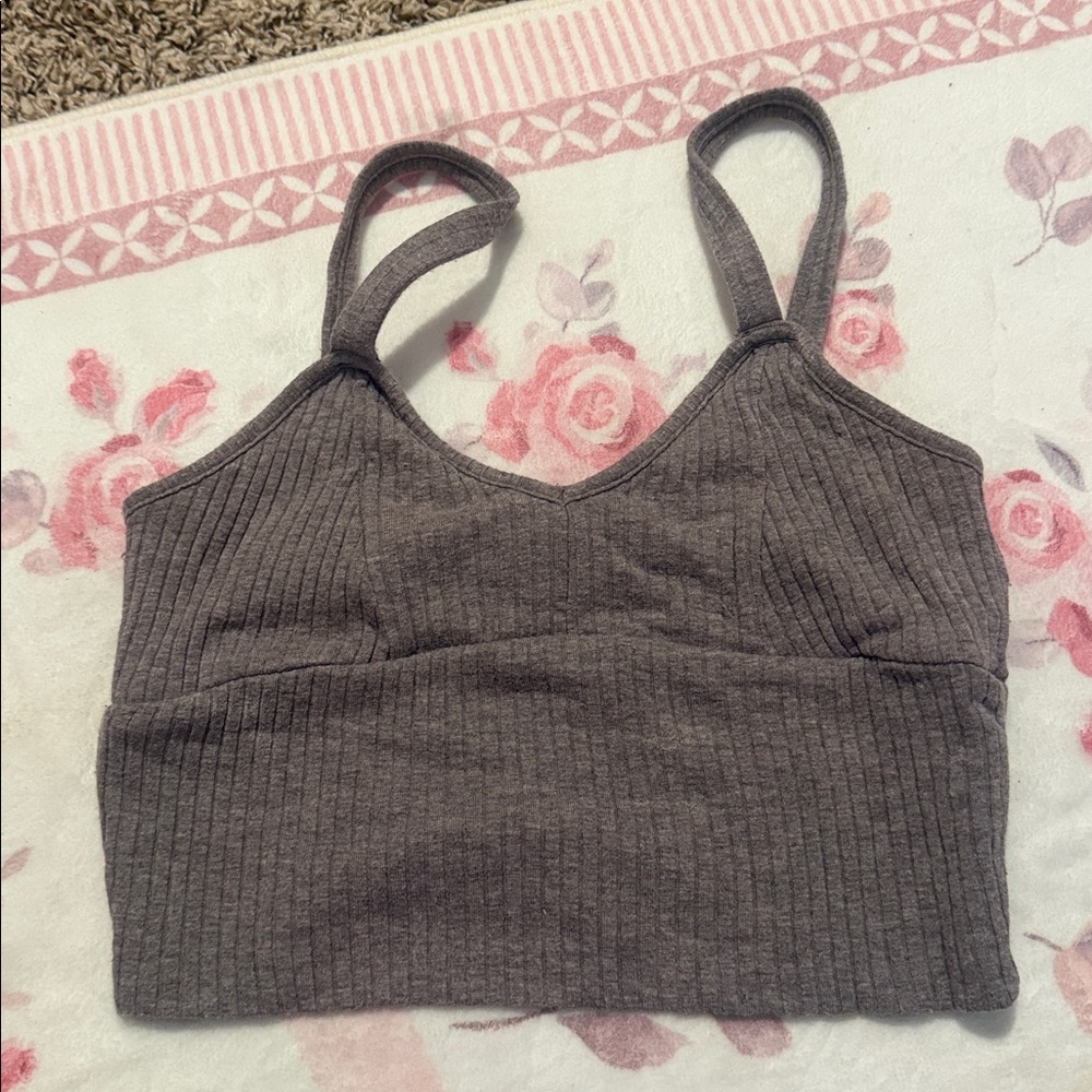 H&M Ribbed Grey Lounge Matching Pant Set - Picture 2 of 5